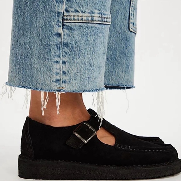 Clarks Shoes - NWT! Clark’s Original Nomad T-bar Loafer in Black Suede Free People Style